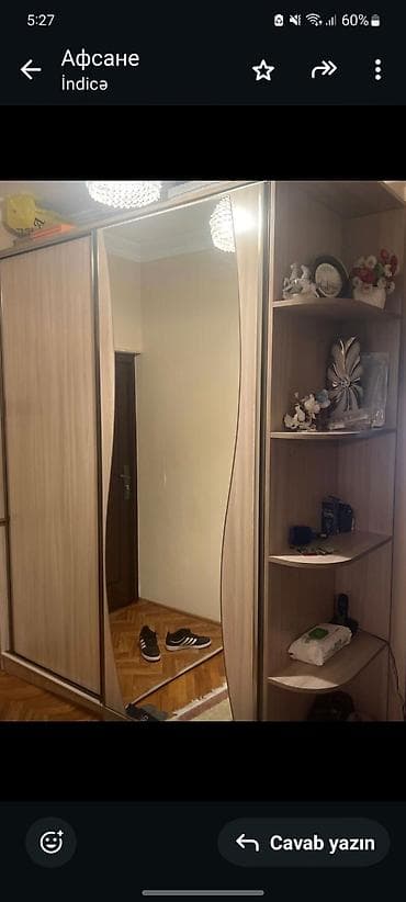 dola: Yeni, 2 qapılı, Güzgülü, Bej, Kupe, Düz dolab — 2