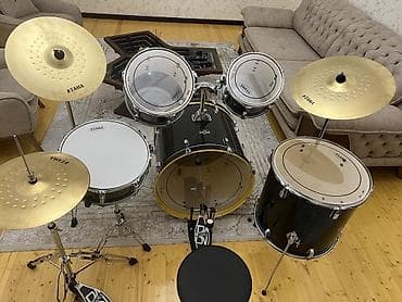 Барабаны: TAMA akustik baraban dəsti – tam komplekt - Brend: TAMA - Rəng: Qara — 2