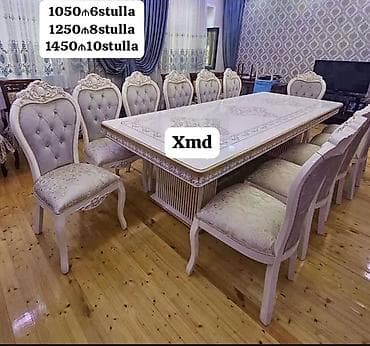 sut sağan: Qonaq otağı üçün, Açılmayan, Dördbucaq masa, 6 stul — 1
