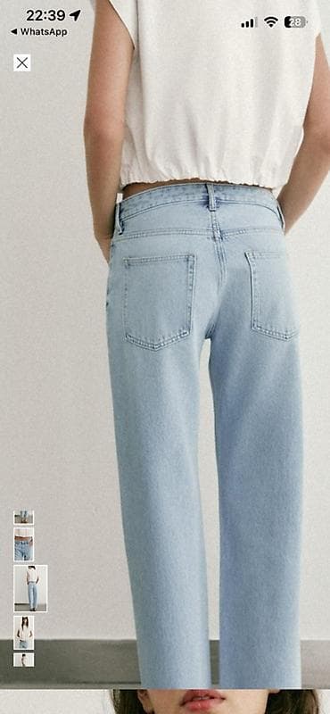 cins walvar: Açıq mavi ZARA cins şalvar. Razmer 36dır ancaq geniş kesimdir oversize — 8