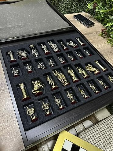 Mancandilos Luxury Chess – metal fiqurlu şahmat dəsti - Brend/işarə — 8
