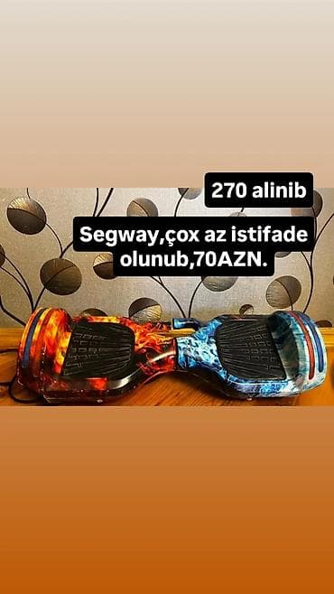 hover: Segway (hoverboard) – alov və su temalı rəngli dizayn. - İki təkərli — 1