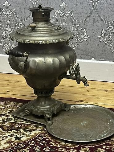 самовар на дровах: 8 LiTiRDi Antik samovar deqiq 8 LiTiRDi – klassik köhnə rus üslubunda — 2