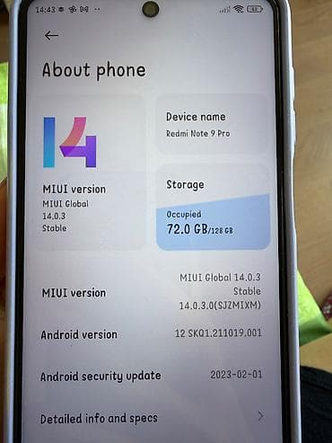 Xiaomi 128 GB, rəng - Ağ, 
 Sensor, Barmaq izi, İki sim kartlı — 1