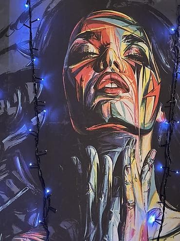 Şamdanlar: Rəngarəng portret tablo – müasir üslub - Texnika: yüksək keyfiyyətli — 2