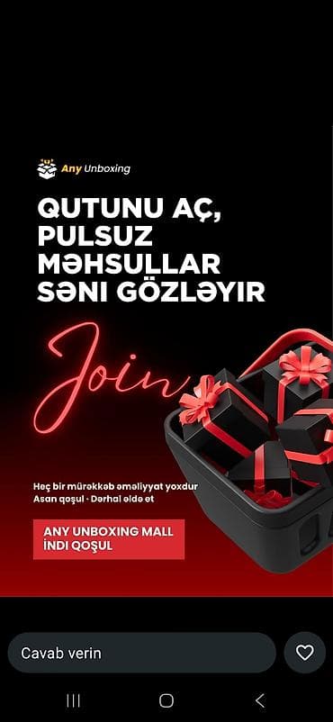 Реклама, печать: AnyUnboxing – reklam izləyərək və “qutu açma” mexanizmi ilə mükafatlar — 2