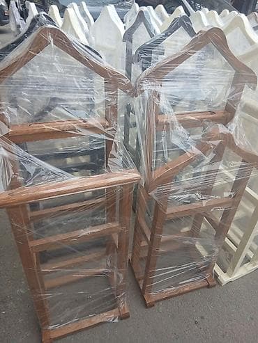 Maqnitli şüşə silən: Taxta paltar asılqanı/valet stendi - Material: tam ağacdan — 7