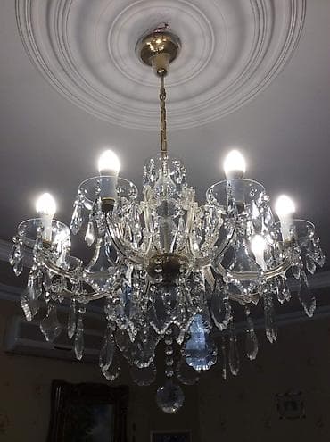 lyusturlar: Çılçıraq, 8 lampa, Xrustal — 1