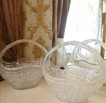 xrustal qab: Bohemax kristal səbətlər – dekorativ və süfrə üçün - Material — 1