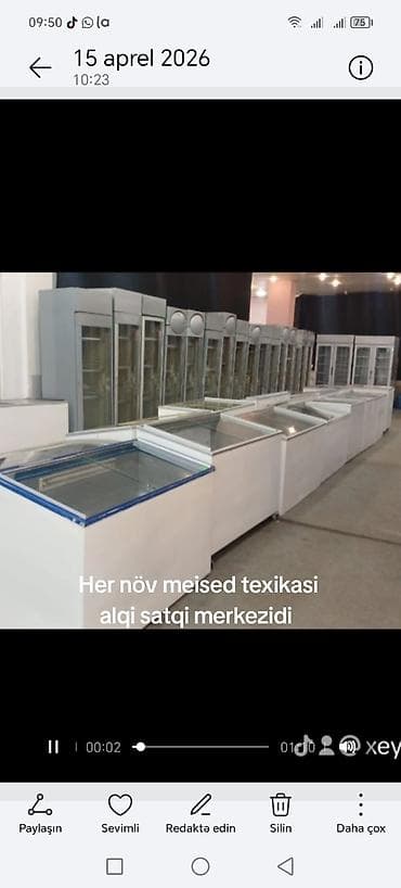 Холодильное оборудование: Mağaza və iaşə obyektləri üçün soyuducu avadanlıqlar Təklif: - Şüşə — 2