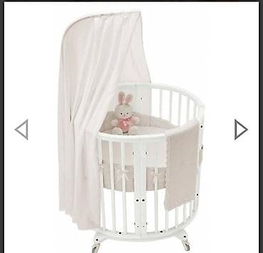 krovat transformer: Oğlan və qız üçün, Yumru, Beşik, Matras ilə, Yellənmə mexanizmsiz — 3