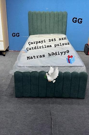 Yeni, Təknəfərlik çarpayı, Matras ilə, Siyirməsiz