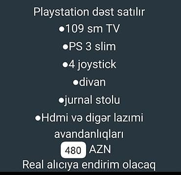 3 d panel: Playstation dəst 5 ədəd eyni dəst var əlimizdə - PS3 Slim konsol - 4 — 1