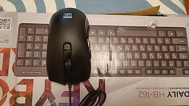 Ноутбуки: R8 marka simli klaviatura və siçan dəsti - Tam ölçülü simli — 1