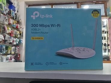 Modem tplink ev telfon ucun adsl2+. islenmis karopka yoxdur ik