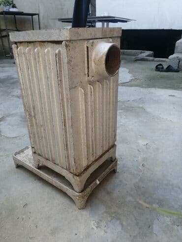 kamin od stiropora: Döküm soba – odun/kömürlə işləyən - Material: tam metal/döküm korpus — 4