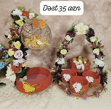 Fiqurlar: Dekorativ Novruz/Səhnəlik səbətlər və kompozisiyalar - Əl işi bəzəkli — 2