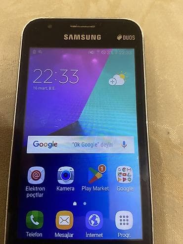 Samsung Galaxy J1 Duos, rəng - Qara, İki sim kartlı