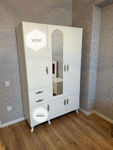 laminat qiyməti: Yeni, Açılan, 3 qapılı Düz dolab, Şifonyer, Azərbaycan — 5