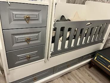 Oğlan və qız üçün, Dördbucaq, Beşik, Dəst ilə, Matrassız, Yellənmə mexanizmsiz — 1