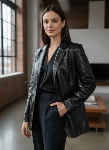 duyməli: Plaş, rəng - Qara — 1