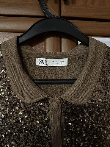 ZARA qadın koftası – qısaqol, düyməli, payetkalı - Brend: ZARA - — 2