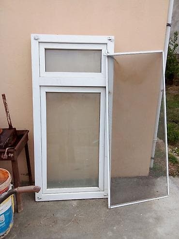 PVC pəncərə dəsti - Material: ağ rəngli PVC profil - İkili bölməli