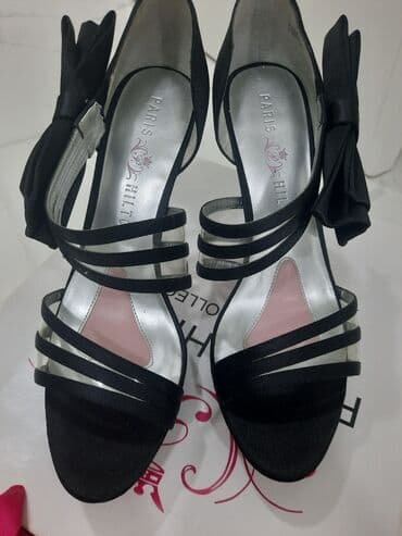 босоножки новые 36 размер: Размер: 37, цвет - Черный, Б/у — 4