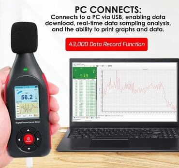 aftamat: Sonometr Peşəkar desibelmetr. Model: BENETECH GT-1355A - — 1