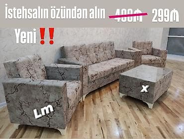 Divan, 2 kreslo, Bazalı, Açılan lalafo.az -da Divan, 2 kreslo, Bazalı, Açılan