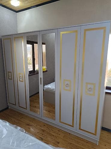 parça dolap: Yeni, 6 qapı, Güzgülü, Digər rəng, Digər material, Açılan, Düz dolab — 2