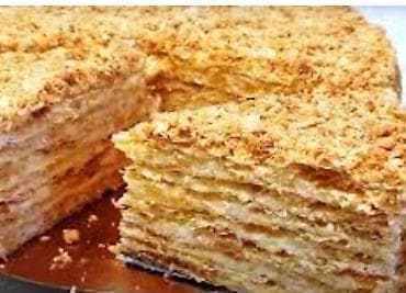 tort sekli: Napaleon tortu xirt xirtli ağızda əriyən bir dadla hazırlanır .1 kq — 1