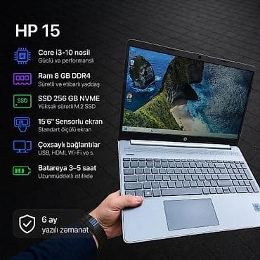 Sensorlu 15'6 ekran/ intel core 10 nəsil/ SSD NVME 256gb. Salam əziz lalafo.az -da Sensorlu 15'6 ekran/ intel core 10 nəsil/ SSD NVME 256gb. Salam əziz