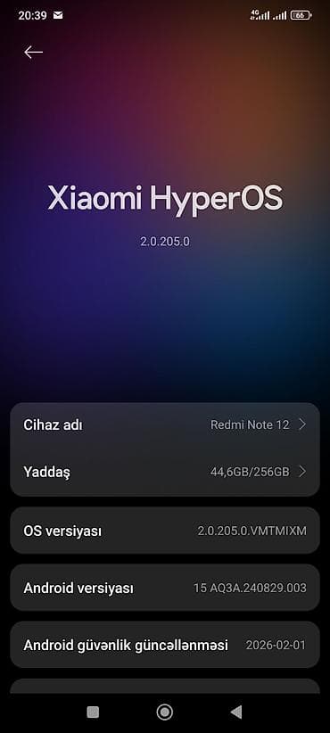 redmi telefonu: Redmi Note 12, 256 ГБ, цвет - Голубой, Отпечаток пальца — 3
