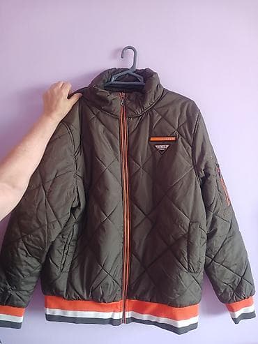 Uşaq arabaları: Genc üçün qışlıq şişmə gödəkçə - Rəng: xaki (yaşıl ton), narıncı — 1