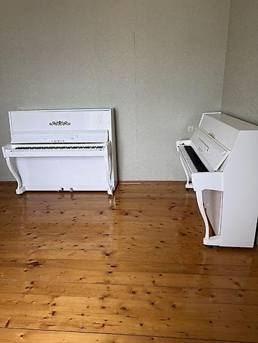 Синтезаторы: Ağ rəngli və Qəhvəyi akustik pianinolar – klassik dizaynlı, laklı — 1