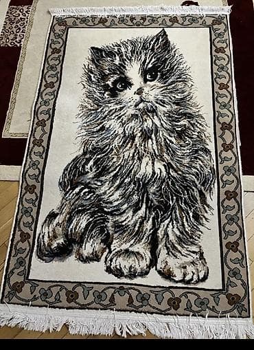 şirin dovşan şəkilləri: Məhsul: Dekorativ xalça – pişik təsvirli 1in 65 - Dizayn: Detallı — 1