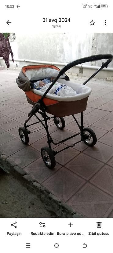 Çıxarılmayan beşikli araba, Yaş: 1-6 ay — 1