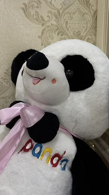 stich oyuncaq: Böyük ölçülü panda yumşaq oyuncağı. Ağ-qara rəng kombinasiyaında — 2