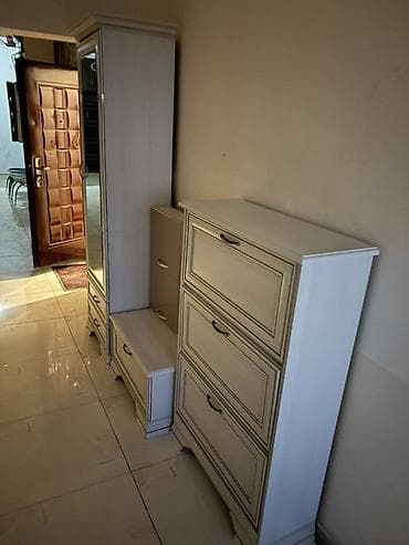 qapi demir: 1 qapı, Güzgülü, Ağ, Digər material, Açılan, Düz dolab — 3