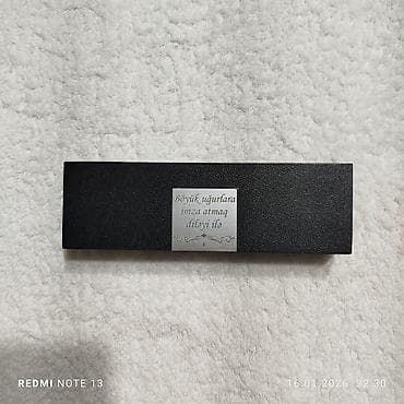 Hədiyyəlik qələm dəsti - Zərif qara hədiyyə qutusunda metal korpuslu