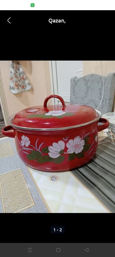 turk sobası: Qazan, rəng - Qırmızı — 2