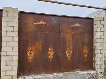 Tavan: Dəmir Həyət darvazası, Yana açılan, Mexaniki, Qapı ilə, rəng - Qəhvəyi, Kredit yoxdur — 1