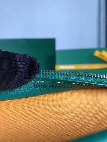 клатч: Goyard kəsimli sənəd/planşet çantası – yaşıl “Goyardine” monoqramlı — 6