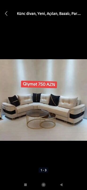 Künc divan, Yeni, Açılan, Bazalı, Parça, Şəhərdaxili pulsuz çatdırılma