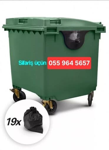 Biznes üçün program təminatı: Məişət Tullantı qutuları. 20 lt den 1100 lt qeder movcuddur. Plastik — 8