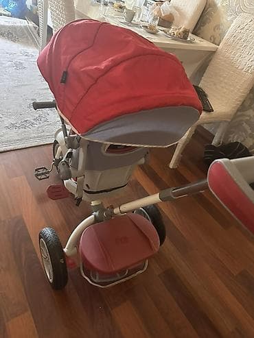 velosiped satislari: Uşaq üçtəkərli velosiped-araba (tricycle) – qırmızı rəng — 4