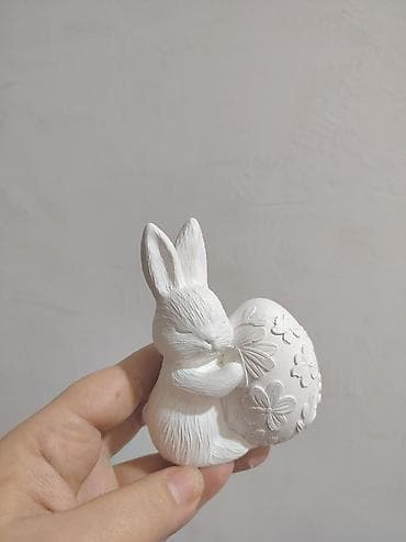 statuetka heykel: Fiqur, Gips, rəng - Ağ — 6