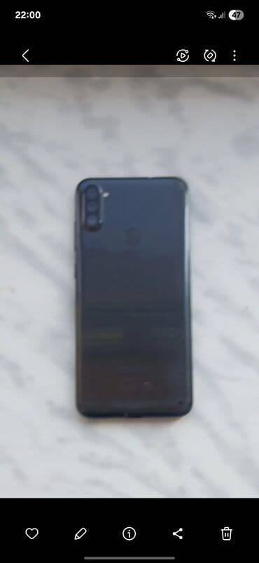 телефон fly fs521 power plus 1: Samsung Galaxy A11, 32 ГБ, цвет - Черный, Две SIM карты, Face ID, Битый — 1