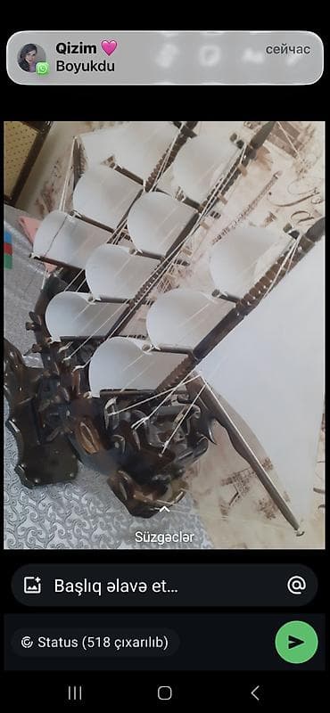 kolleksiya: Tacin ustunde gemi El isi agacdan — 6